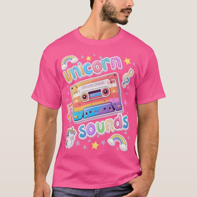 Einhorn Cassette Collage Mens T-Shirt (Vorderseite)