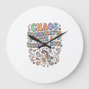 Einhorn-Chaos-Koordinator mit einer Einhorn-Seele  Große Wanduhr