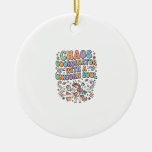 Einhorn-Chaos-Koordinator mit einer Einhorn-Seele  Keramik Ornament