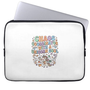 Einhorn-Chaos-Koordinator mit einer Einhorn-Seele Laptopschutzhülle