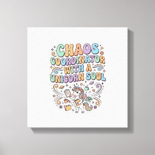 Einhorn-Chaos-Koordinator mit einer Einhorn-Seele  Leinwanddruck
