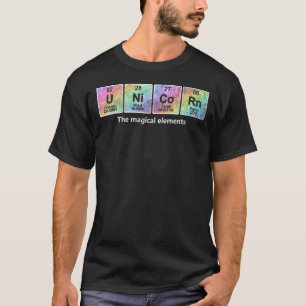 Einhorn Chemie Tie Dye Die magischen Elemente Vin T-Shirt
