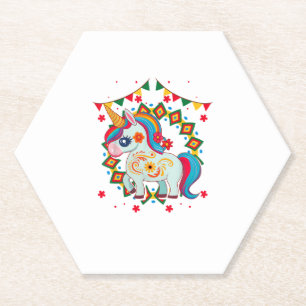 Einhorn Cinco De Mayo Party Süße Mexikanische Fies Untersetzer