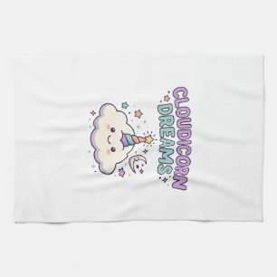 Einhorn Cloudicorn Träume Trendiges Grafik T-Shirt Geschirrtuch