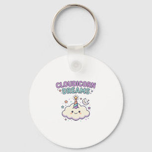 Einhorn Cloudicorn Träume Trendiges Grafik T-Shirt Schlüsselanhänger
