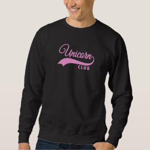 Einhorn Club stilisierter Text Retro Sweatshirt