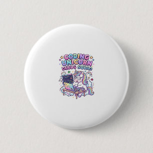 Einhorn Coding Einhorn Debug Squad Charmanter Mark Button