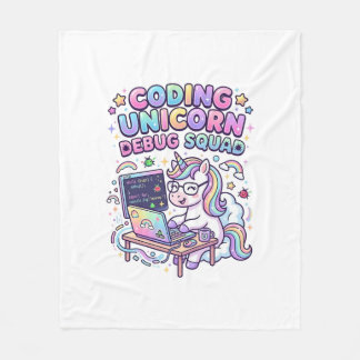 Einhorn Coding Einhorn Debug Squad Charmanter Mark Fleecedecke