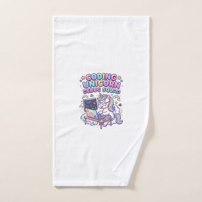 Einhorn Coding Einhorn Debug Squad Charmanter Mark Handtuch (Handtuch)