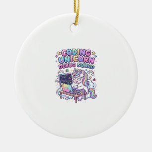 Einhorn Coding Einhorn Debug Squad Charmanter Mark Keramik Ornament