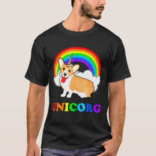 Einhorn Corgi Regenbogen Unicorg Süße Corgi T-Shirt