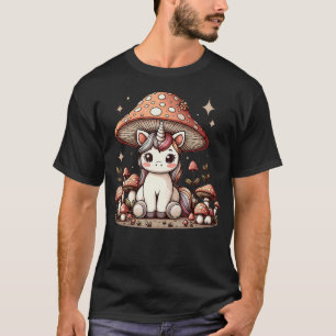 Einhorn Cottagecore Pilz Fungi Niedlich Ästhetisch T-Shirt