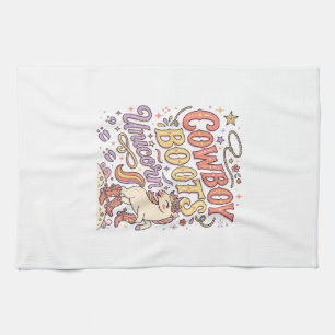 Einhorn-Cowboy-Stiefel Einhorn Whimsical Zazzle-De Geschirrtuch