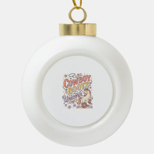 Einhorn Cowboy Stiefel Einhorn Whimsical Zazzle De Keramik Kugel-Ornament