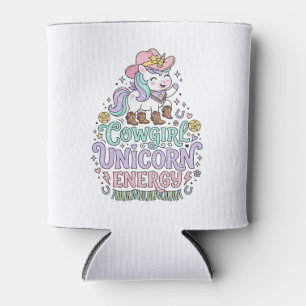 Einhorn Cowgirl Einhorn Energie Süß Pastell Produk Dosenkühler