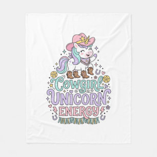 Einhorn Cowgirl Einhorn Energie Süß Pastell Produk Fleecedecke
