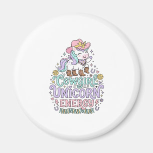 Einhorn Cowgirl Einhorn Energie Süß Pastell Produk Magnet