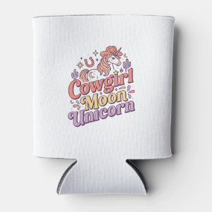 Einhorn-Cowgirl-Mond-Einhorn-Whimsical-Merch-Desig Dosenkühler