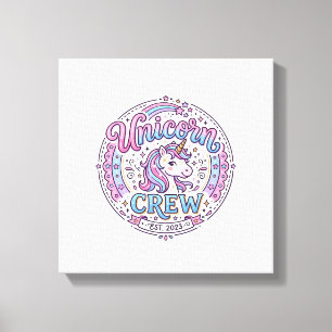 Einhorn-Crew lustiger Print-on-Demand-Design_1 Leinwanddruck