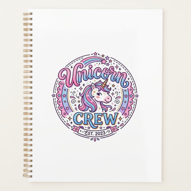Einhorn-Crew lustiger Print-on-Demand-Design_1 Planer (Vorderseite)