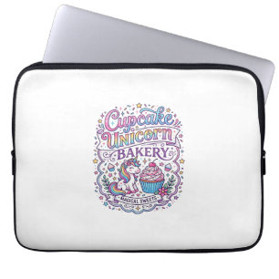Einhorn Cupcake Einhorn Bäckerei Weißer Hintergrun Laptopschutzhülle