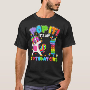 Einhorn Dabbing 1 Jahr 1. Geburtstag Pop Es Fid T-Shirt
