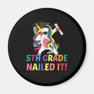 Einhorn Dabbing 5. Klasse T-Shirt Mädchen Jungen A Magnet