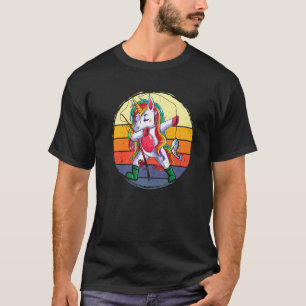 Einhorn Dabbing Angel Fischer Vintage Süße Mädchen T-Shirt