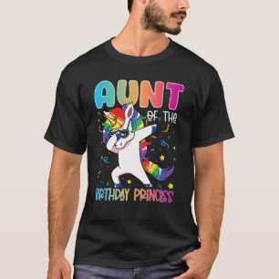 Einhorn-Dabbing-Tante des Geburtstags-Prinzessin-G T-Shirt