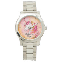 Einhorn-Damen-Uhr "Glaube an Magie"