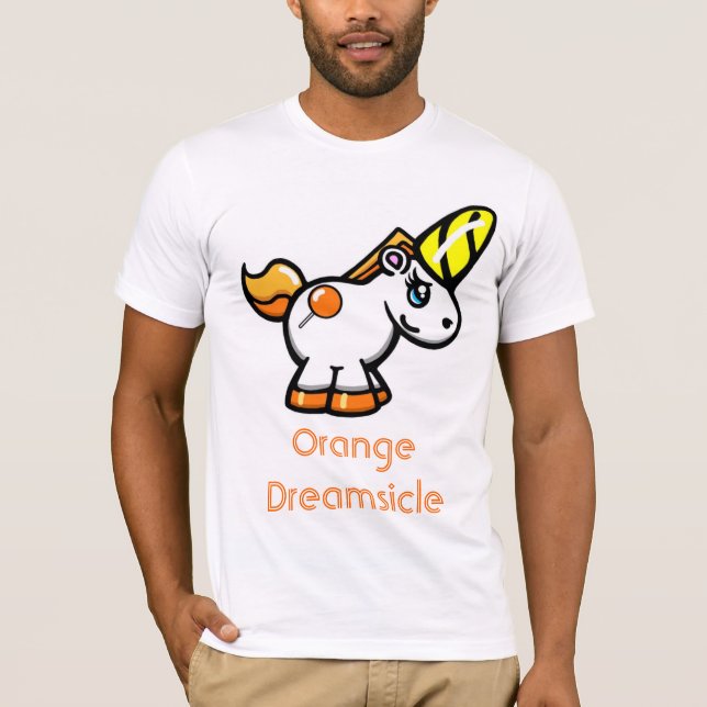 Einhorn!!  Das orange Dreamsicle T-Shirt (Vorderseite)