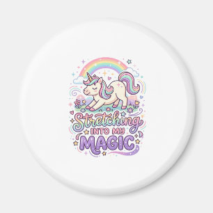 Einhorn, das sich in meine magische fette Schrifta Magnet