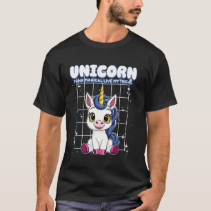 Einhorn Denkt Magisch Lebt Mythisch Einhorn T-Shirt