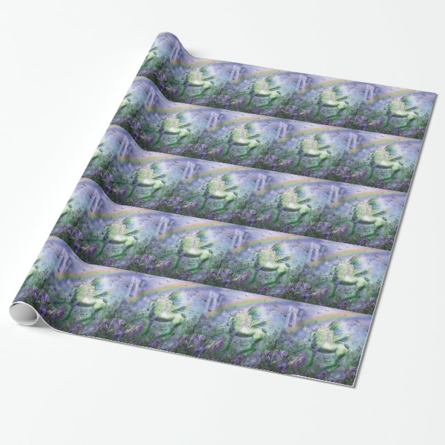 Einhorn der Buttys Kunst-Geschenk-Verpackung Geschenkpapier (Ungerollt)