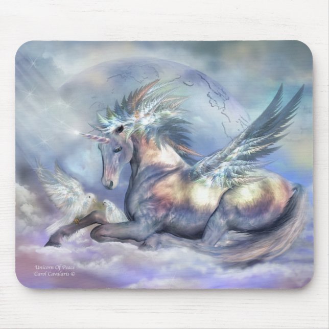 Einhorn der Friedenskunst Mousepad (Vorne)