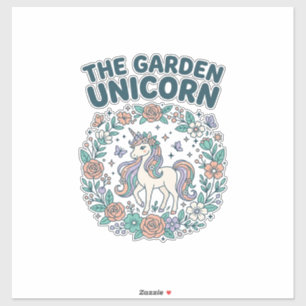 Einhorn Der Garten Einhorn Trendy T-Shirt Design_1 Aufkleber