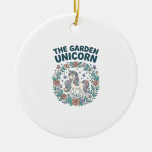 Einhorn Der Garten Einhorn Trendy T-Shirt Design_1 Keramik Ornament