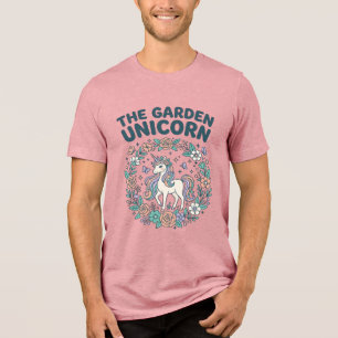 Einhorn Der Garten-Einhorn-Trendy-T-Shirt-Design_1 Tri-Blend Shirt