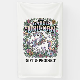 Einhorn Der Garten Einhorn Werbevektor Design Banner