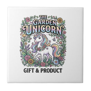 Einhorn Der Garten Einhorn Werbevektor Design Fliese