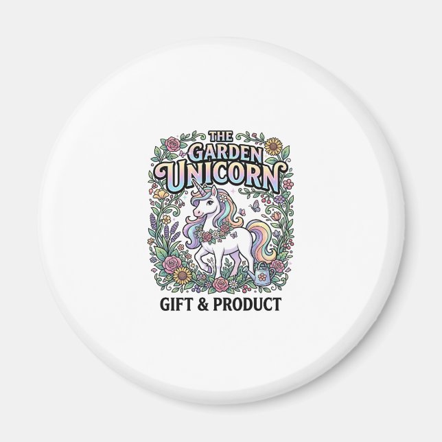 Einhorn Der Garten Einhorn Werbevektor Design Magnet (Vorne)