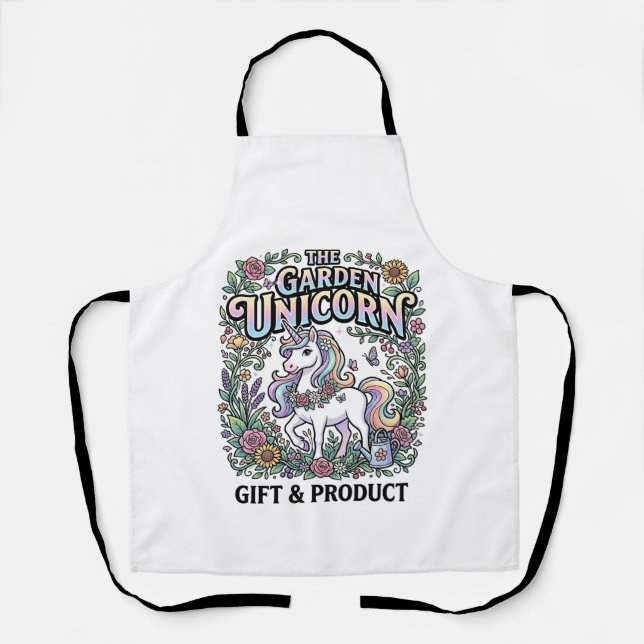 Einhorn Der Garten Einhorn Werbevektor Design Schürze (Vorderseite)