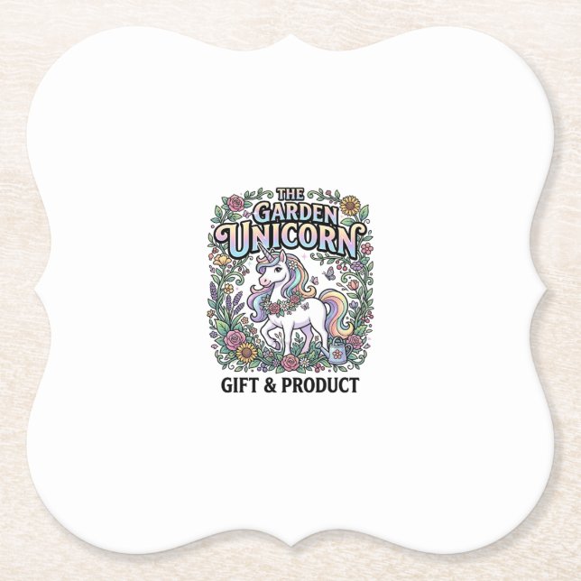 Einhorn Der Garten Einhorn Werbevektor Design Untersetzer (Vorderseite)