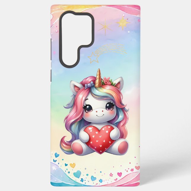 Einhorn der Liebe Heartwarming Magic Samsung Fall Galaxy Hülle (Rückseite)