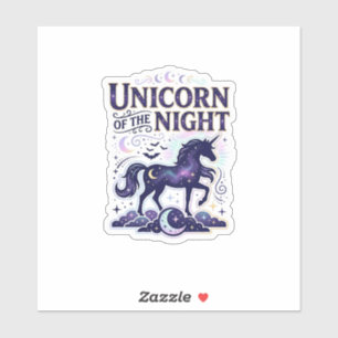 Einhorn der Nacht Grafikdesign Zazzle Design_ Aufkleber