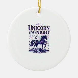 Einhorn der Nacht Grafikdesign Zazzle Design_ Keramik Ornament