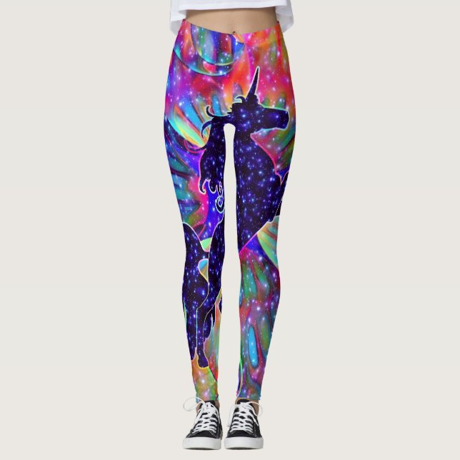 EINHORN DES UNIVERSUMS mehrfarbig Leggings (Vorderseite)