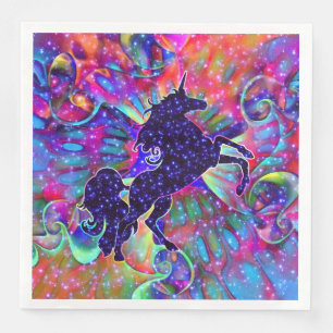 EINHORN DES UNIVERSUMS mehrfarbig Serviette
