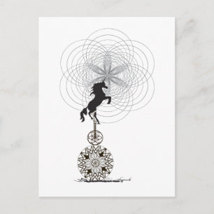 Einhorn des Universums Postkarte