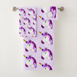 Einhorn-Design Badhandtuch Set